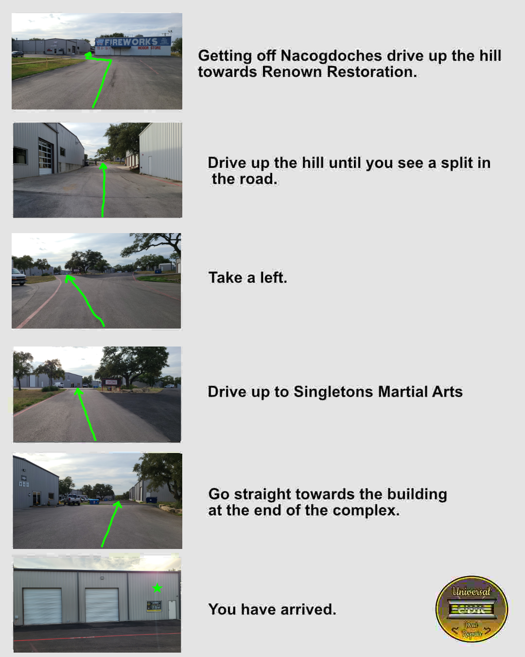 Directions to Universal Dent Repair